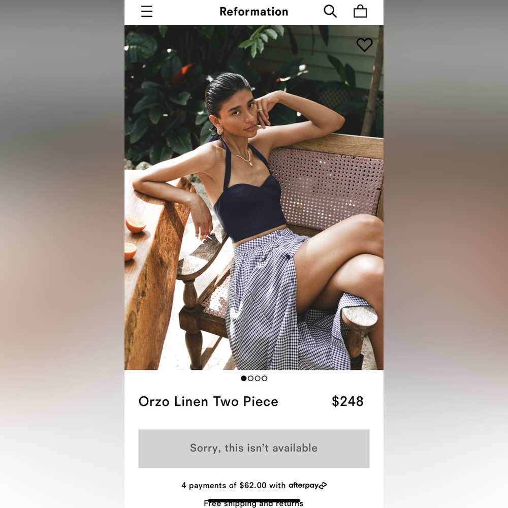 Reformation Orzo Linen Two Piece